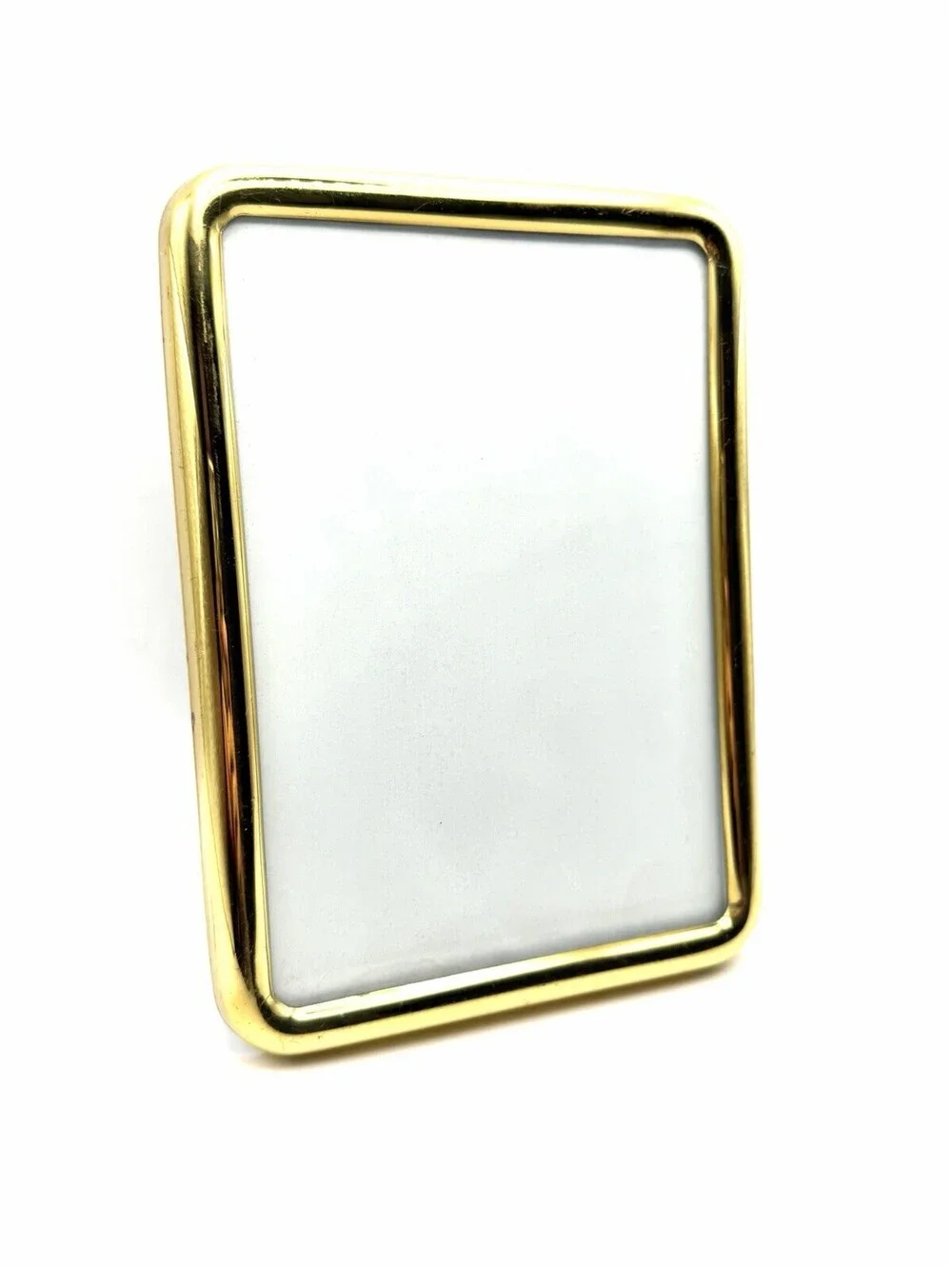 Vintage Rounded Edge Brass Photo Picture Frame 3 × 5 ~ GREAT!